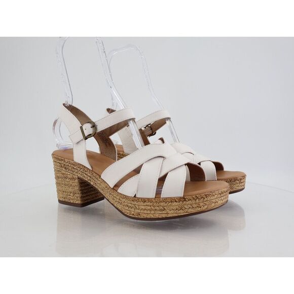 Born Shoes - Born BOC Melodie Sandals Women's 10 White Vegan Leather Strappy Slingback Shoes